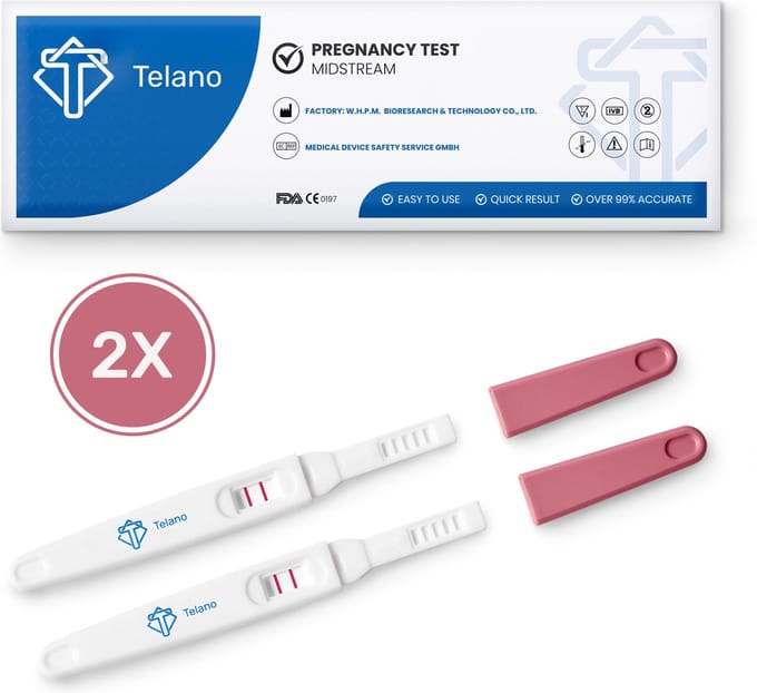 Telano Zwangerschapstest Midstream Extra Vroege Test - 2 Stuks