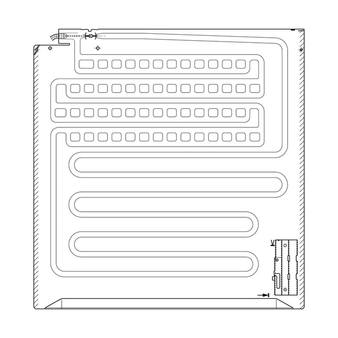 AEG verdempings-batterij, verticaal, koelkast, 490x507mm 2087509036