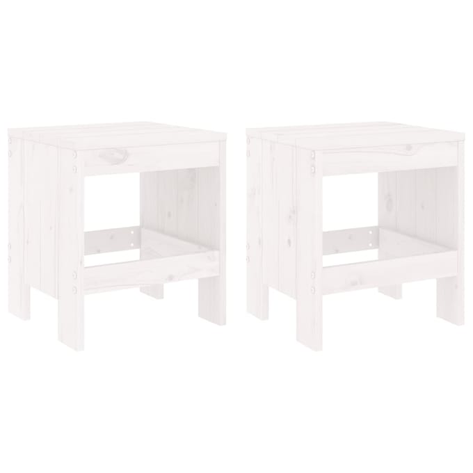 vidaXL - 3-delige - Bistroset - massief - grenenhout - wit