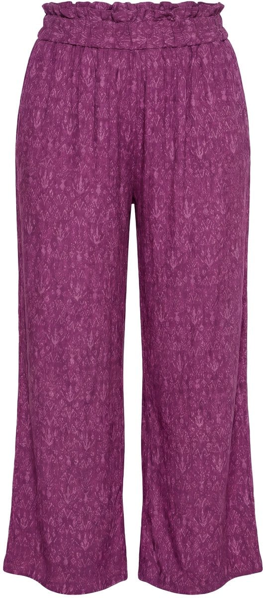 Studio Untold - Dames - Broek wijde pijpen hoge taille paisley - Bes - Maat 42+