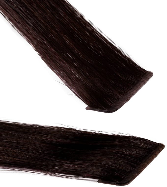 hair2heart Invisible Tape Extensions Echt haar Premium - 10 tapes 60 cm 5/0 middenbruin