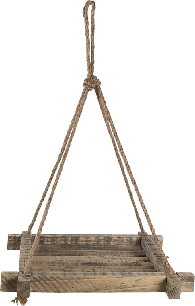 Clayre & Eef Plantenhanger 36x36 cm Bruin Hout