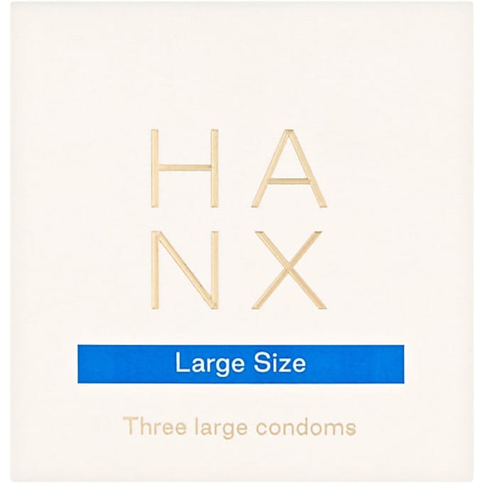 Hanx Large Ultra Dun Vegan Condoom - 3 stuks