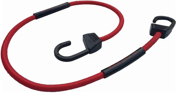 Elastische Spanband - Bagageband Spansysteem - Bagage Vervoeren - Speciale Haken - 60 cm - Rood/Zwart