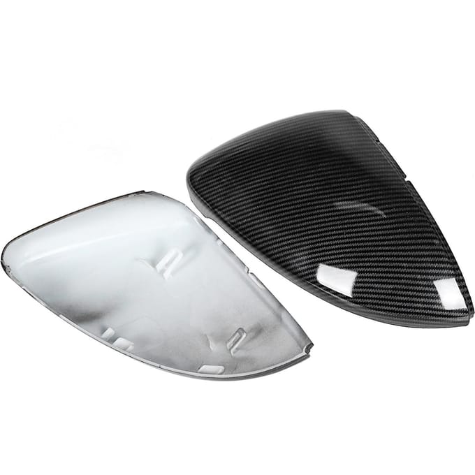 Lot de 2 caches de rétroviseurs en fibre de carbone black