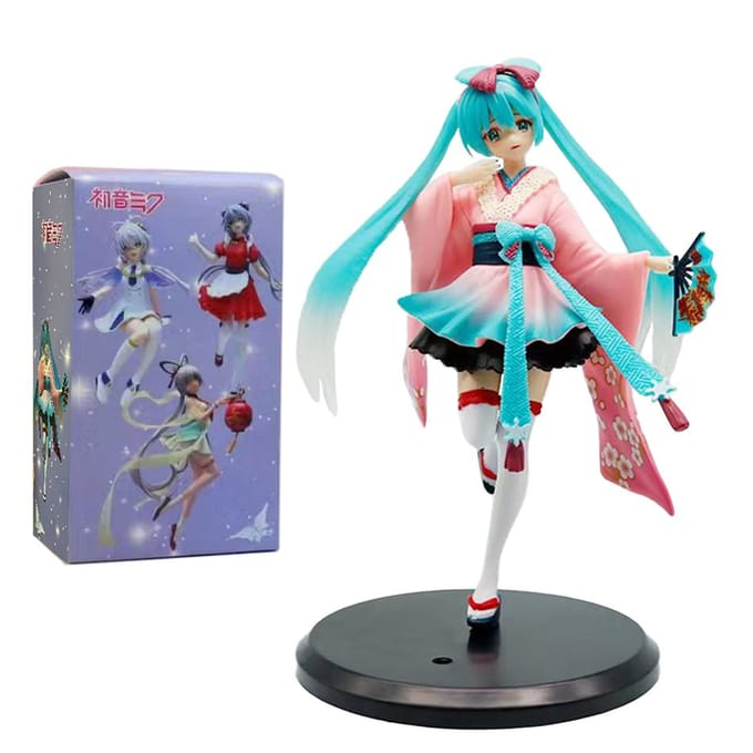 Modèle Original Bouchon à Nouilles Hatsune Miku 20cm Fée Fleur Anémone Modèle Figurine Anime Collections Jouets Cadeaux