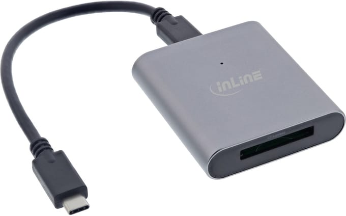 InLine® kaartlezer USB 3.2 Gen.2 USB-C of USB-A, voor CFexpress Type-B kaarten