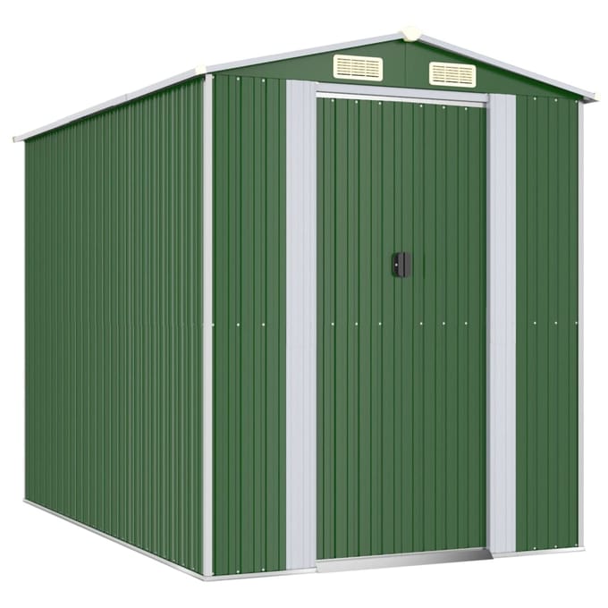 vidaXL - Tuinschuur - 192x274x223 - cm - gegalvaniseerd - staal - groen
