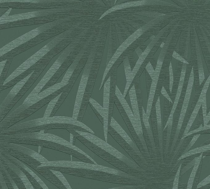 PALMBLADEREN BEHANG | Botanisch - Groen Donkergroen - A.S. Création Casual Living