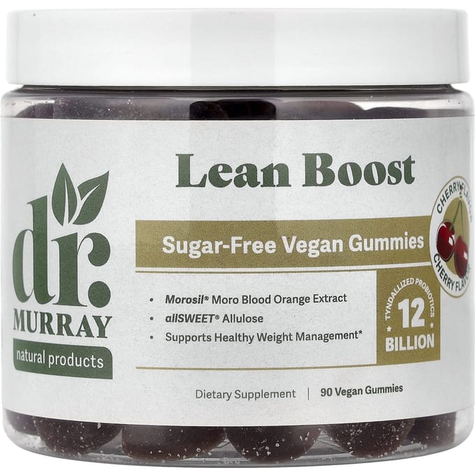 Dr. Murray's Lean Boost Gummies, Kers, Vegan, 90 Gummies