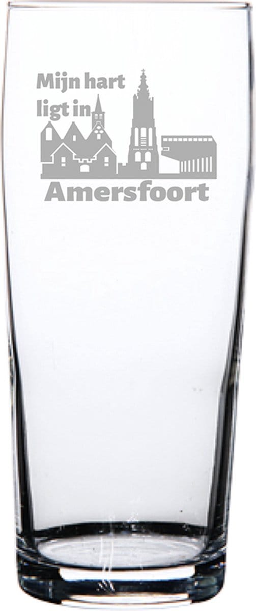 Gegraveerde bierfluitje 19cl Amersfoort