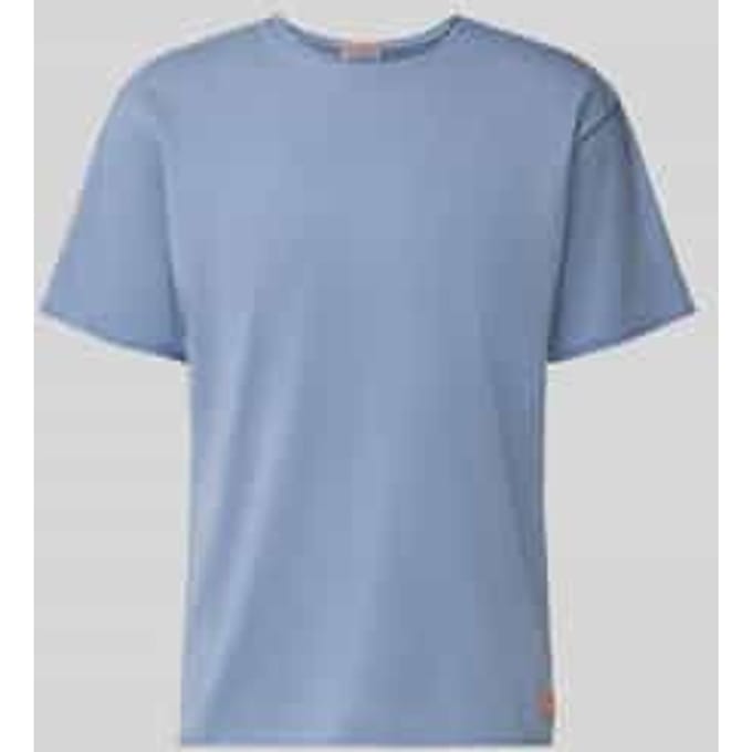T-shirt met ronde hals en labeldetail