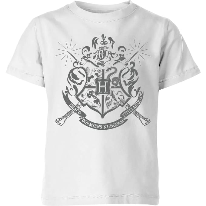 Harry Potter Hogwarts Kinder T-shirt - Wit - 122/128 (7-8 jaar)