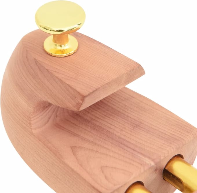 vidaXL - Schoenspanner - met - schoenlepel - EU - 38-39 - massief - cederhout