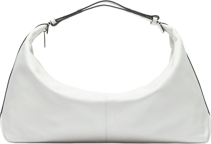LIEBESKIND BERLIN Leren Schoudertas Paris 4 Small Pebble Hobo Bag Arctic Crème