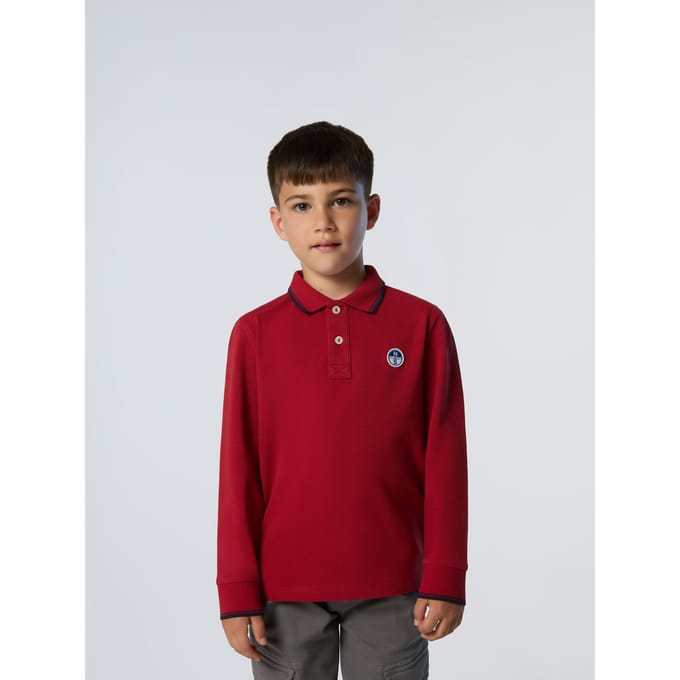 North Sails Polo Shirt Lange mouwen met kraagletters