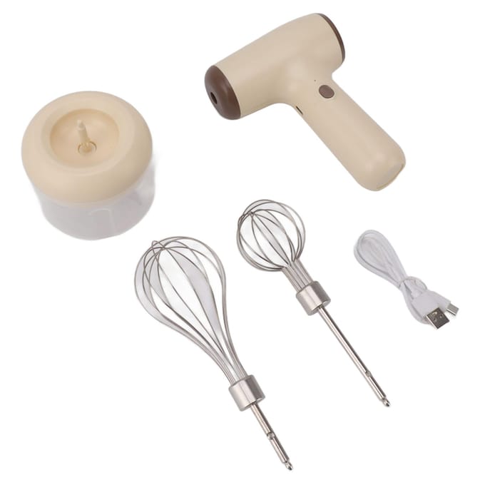 Elektrische Knoflookhakker Eierklopper Draadloze Handheld Foodprocessor USB Oplaadbaar Koken Bakken gray