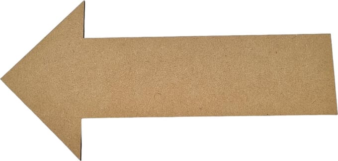 Laser gesneden Pijlen - 8 Stuks - 25 cm breed - 12,5 cm Hoog - 3mm MDF