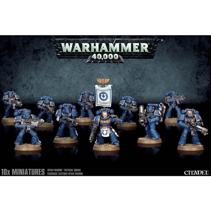 Figurine Games Workshop Warhammer 40k - Space Marine Tactical Squad (x10)