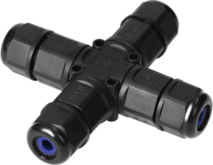Kabelverbinder X-Splitter professionele kwaliteit - IP68 - 450Vac, 25A Max. - Stekker 3-polig - Max. 4.0mm²