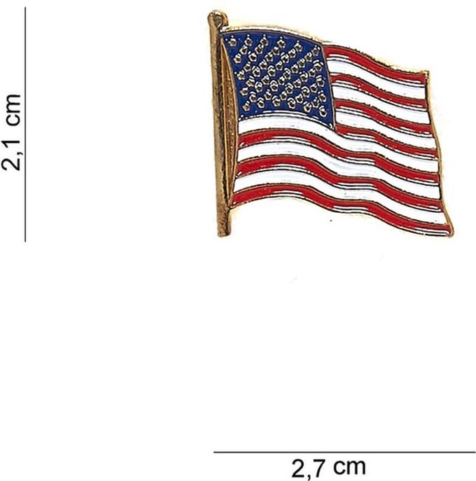 Embleem metaal USA vlag middel pin