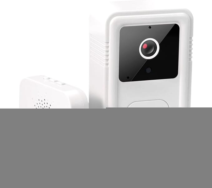 Videobel - Deurbelcamera Slim - Huisbeveiliging - Bidirectionele Audio - 178 x 10 x 32 cm - Wit