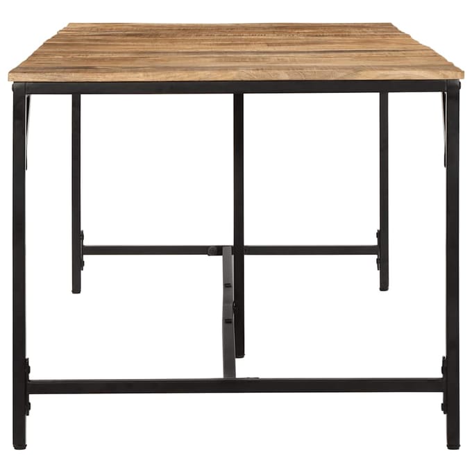 vidaXL - Eettafel - 220x90x75 - cm - massief - hout - ruw - mangohout