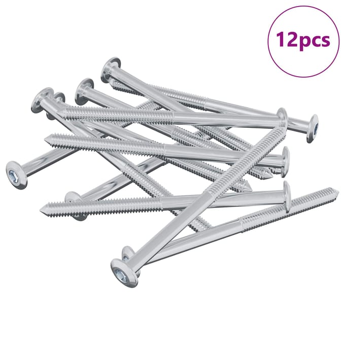 vidaXL Schroef 12 pcs Zilver M6 x 85 mm Staal