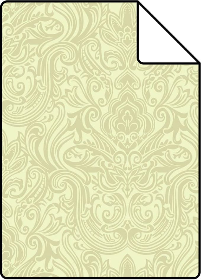 Proefstaal Origin Wallcoverings behang ornamenten groen - 26,5 x 21 cm - 346531-S