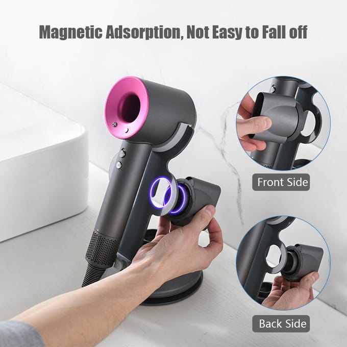Föhnstandaard Vervanging voor Dyson Supersonic Föhnbeugel Stekkerhouder voor badkamer grijs