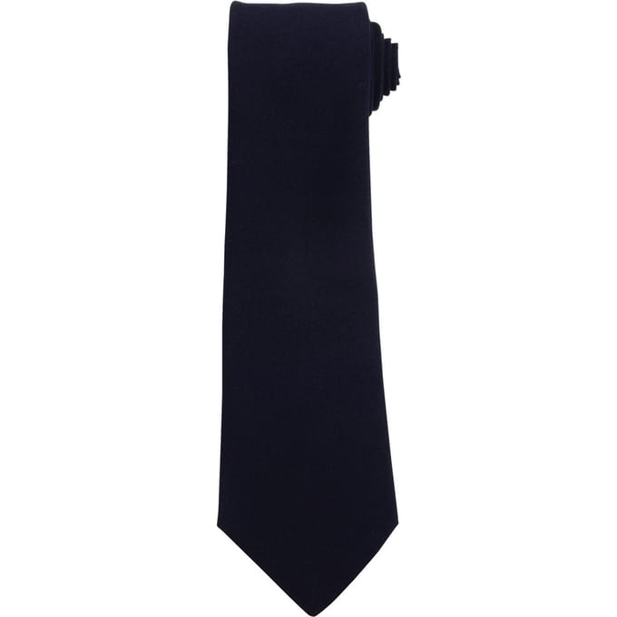 Premier Effen polyester stropdas (Marine)