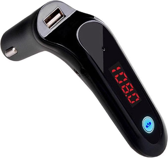 DrPhone FM7 Bluetooth FM Transmitter Auto – Handsfree Carkit – USB, Micro-SD, AUX 3.5mm – Autolader 12V/24V – Zwart