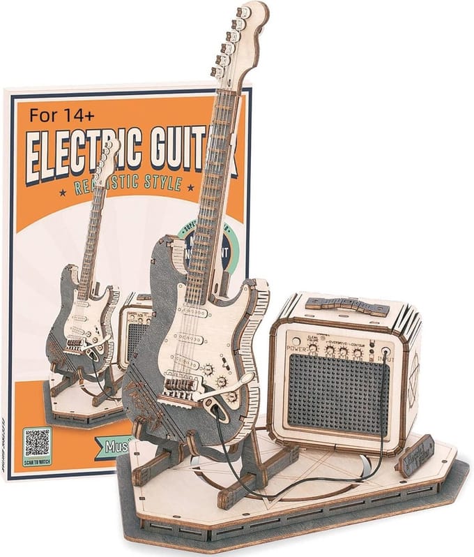 3D Puzzel Houten Gitaar Model Kits voor Creatieve Lievehebbers