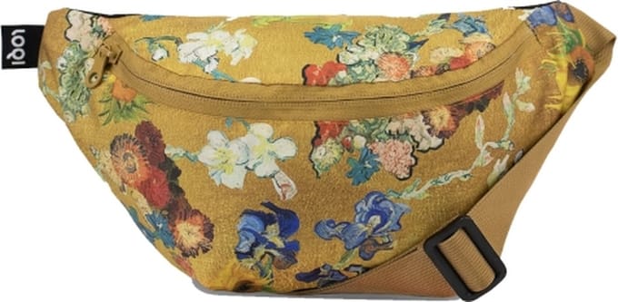 LOQI Bum Bag Large - Gold Flower Pattern gerecycled