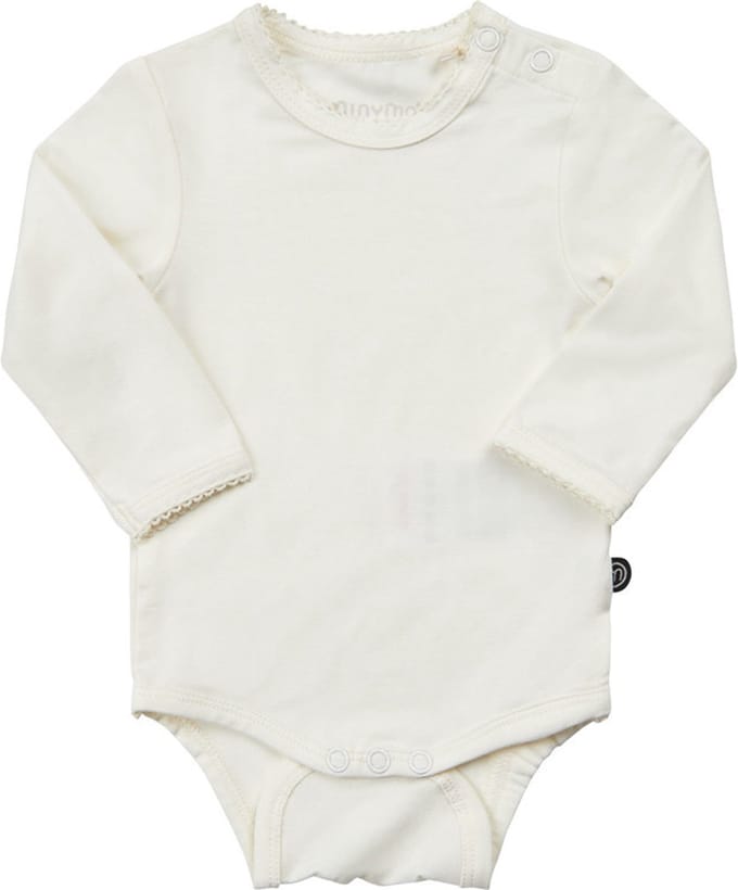 Romper lange mouw Bamboo - Ivoorwit - Maat 50 - Minymo