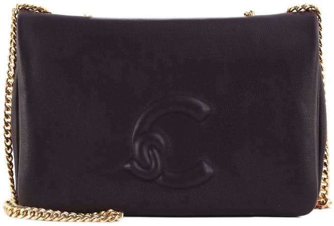 COCCINELLE Leren schoudertas avondtas Dulse Mini Bag Smooth Leather Prune donkerpaars
