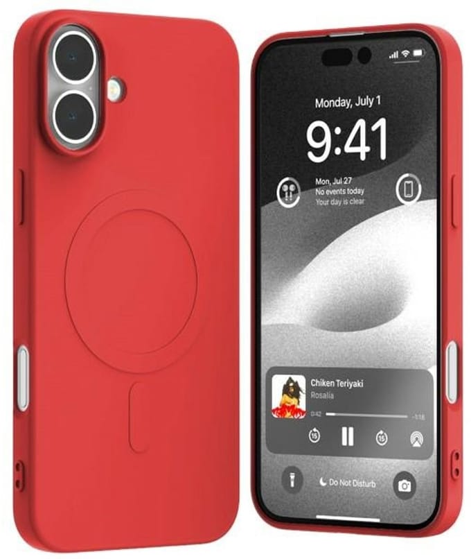 Mercury Case Voor Magsafe Semi-Silicone Voor Iphone 16Plus 6.7 Rood