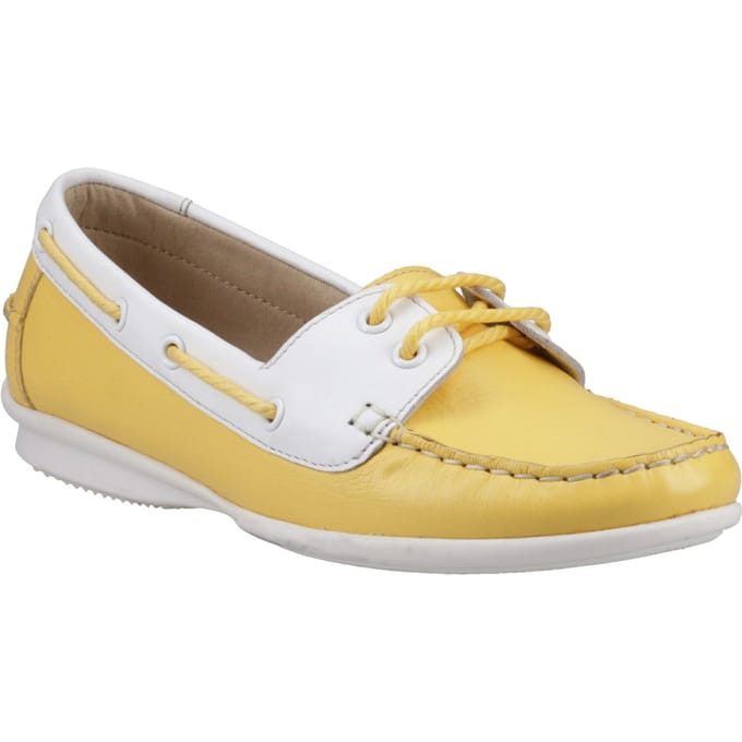 Hush Puppies Irene Leren Damen Gele Bootschoen