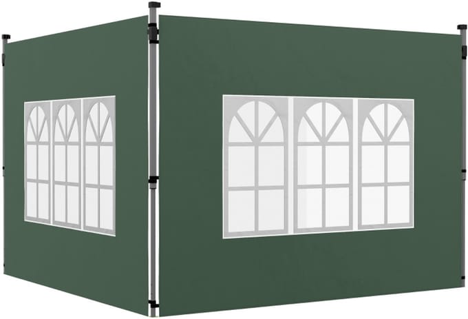 Paviljoen Zijwanden - 2 Pack - Met Venster & Waterdicht - Groen