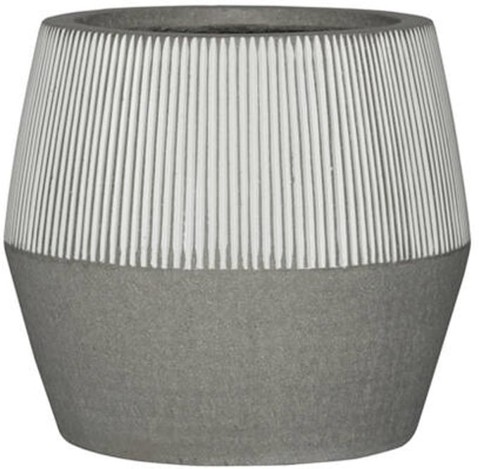 Pottery Pots - Plantenbak Harley S - Ø36cm x H32cm - Indoor en Outdoor - White stripe