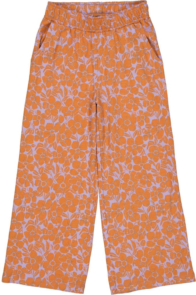 Quapi - Meisjes Broek - AOP Orange Flowers - Maat 98