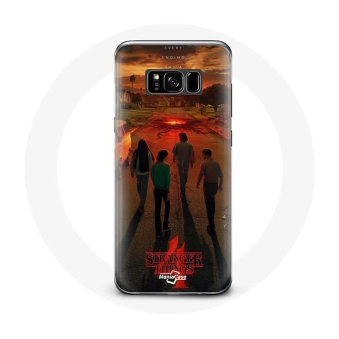 Hoesje voor Samsung Galaxy S8 Plus Stranger Things Seizoen 4 Poster Art Crews van de nieuwe Théo
