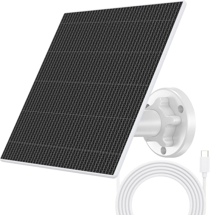 Outdoor USB-C Zonnepaneel met Verstelbare Beugel voor Camerabatterijen IP65