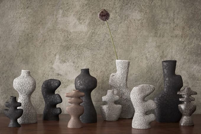 Ferm Living Yara vaas - medium - rustic iron