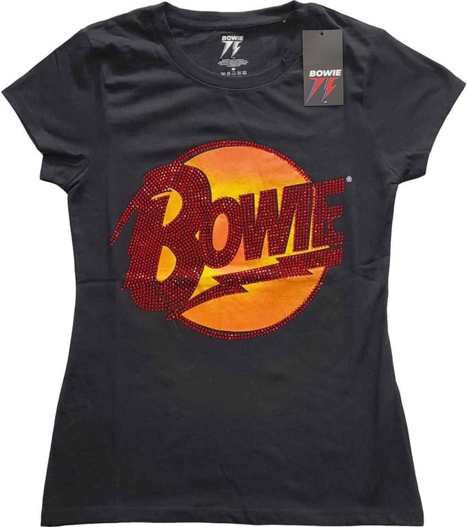 David Bowie - Diamond Dogs Logo Dames T-shirt - S - Zwart