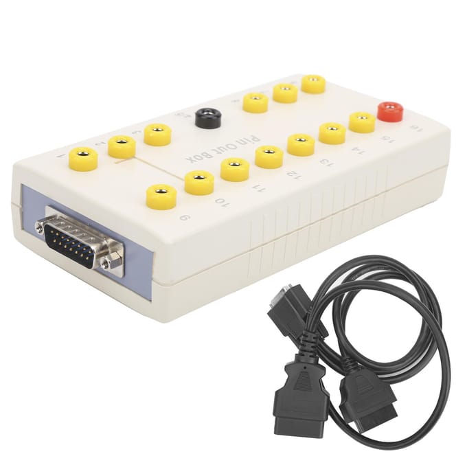 OBD2 Pin Out Box met Diagnostische Kabelset Cover Alle Testpunten Auto Diagnose Tool beige