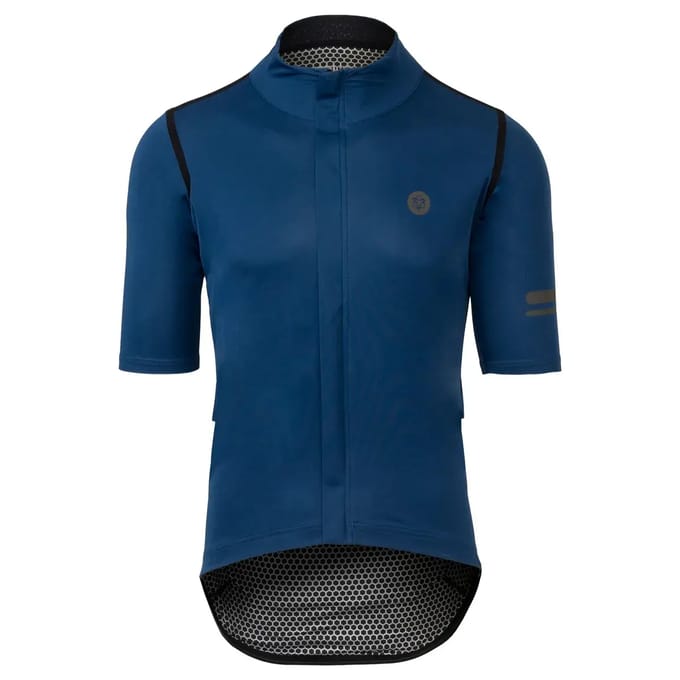 AGU Rain Jersey Performance - Fietsshirt - Wielrenshirt - Heren - Waterdicht - DWR Coating - Getapete naden - Blauw - M