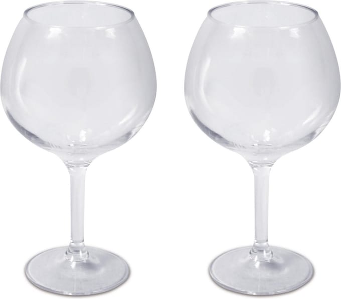 Aravan onbreekbare Gin Tonic ballon glazen - 2x stuks - 780 ml - polycarbonaat - kunststof - camping