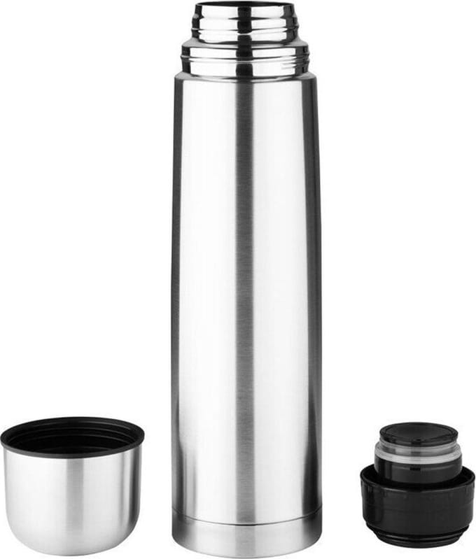 Thermosfles / thermoskan 1000 ml - edelstahl - RVS - zilver