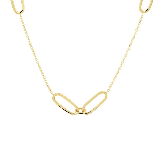 Geelgouden Collier paperclip 6 4023026